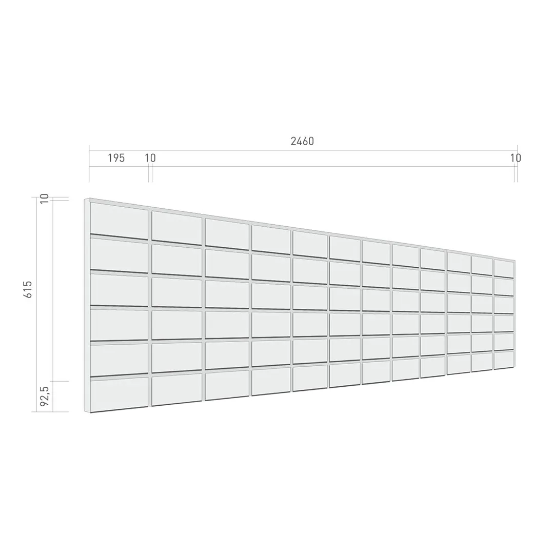 Küçük Blok Taş Desenli Levha — teknik çizim 2