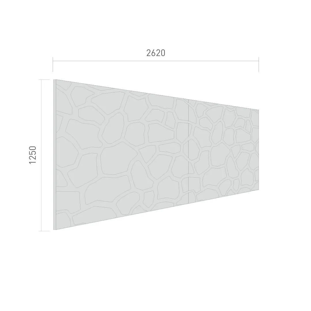 Örme Taş Desenli Levha — teknik çizim 2