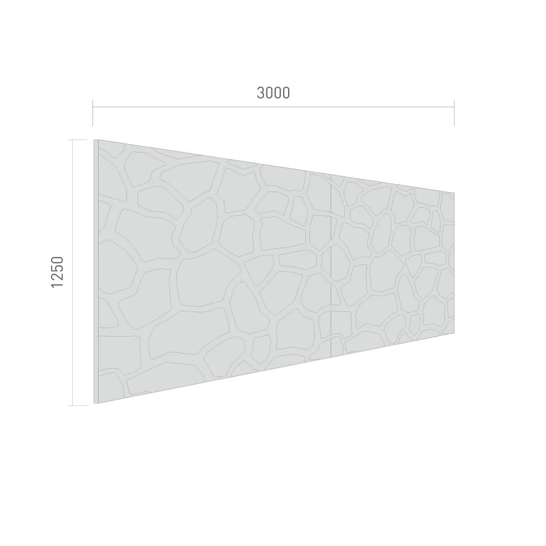 Örme Taş Desenli Levha — teknik çizim 3